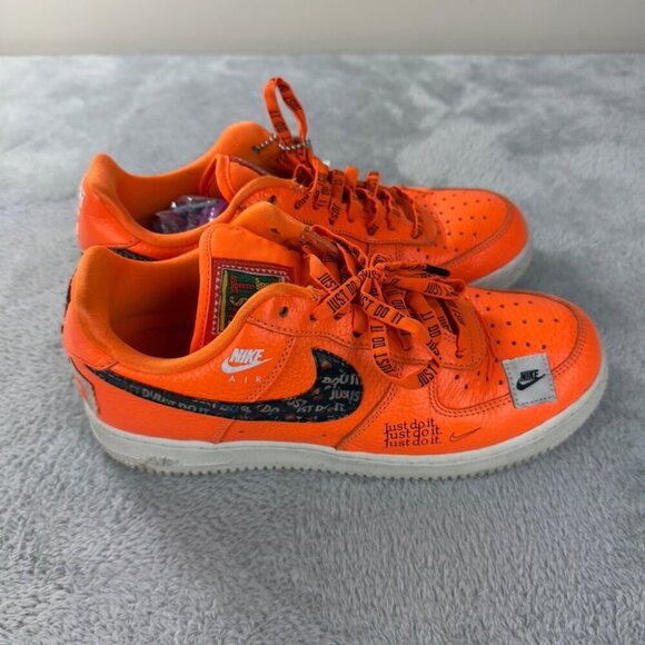 Nike Air Force 1 Just Do It Bright Orange Men’s Sneakers Size 8 US - AR7719-800 - Picture 7 of 16